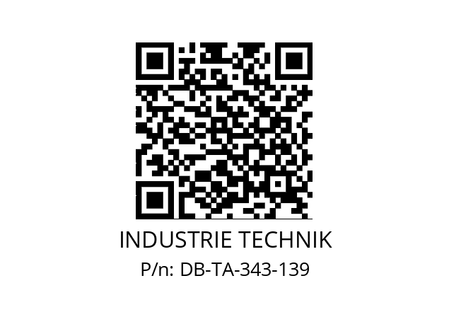   INDUSTRIE TECHNIK DB-TA-343-139