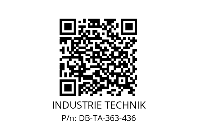   INDUSTRIE TECHNIK DB-TA-363-436