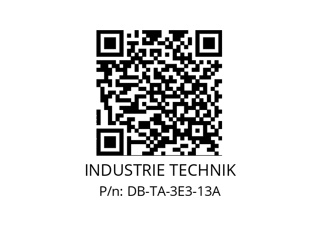   INDUSTRIE TECHNIK DB-TA-3E3-13A