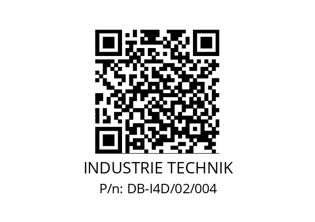   INDUSTRIE TECHNIK DB-I4D/02/004