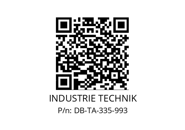   INDUSTRIE TECHNIK DB-TA-335-993