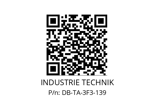   INDUSTRIE TECHNIK DB-TA-3F3-139