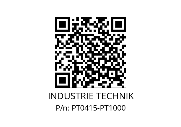   INDUSTRIE TECHNIK PT0415-PT1000