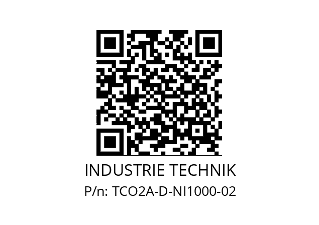   INDUSTRIE TECHNIK TCO2A-D-NI1000-02