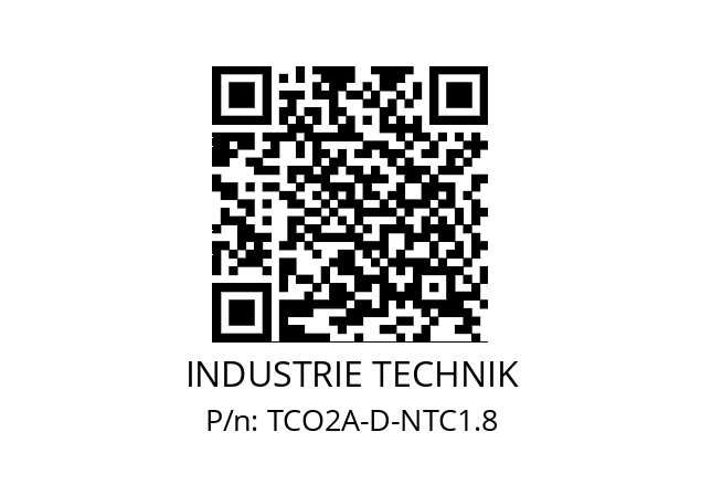   INDUSTRIE TECHNIK TCO2A-D-NTC1.8