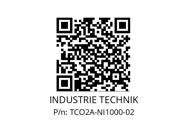   INDUSTRIE TECHNIK TCO2A-NI1000-02