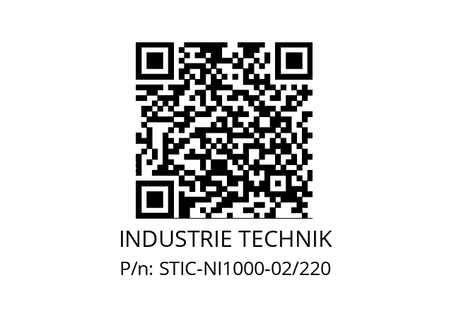   INDUSTRIE TECHNIK STIC-NI1000-02/220