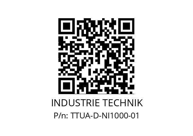   INDUSTRIE TECHNIK TTUA-D-NI1000-01