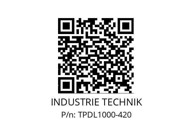   INDUSTRIE TECHNIK TPDL1000-420