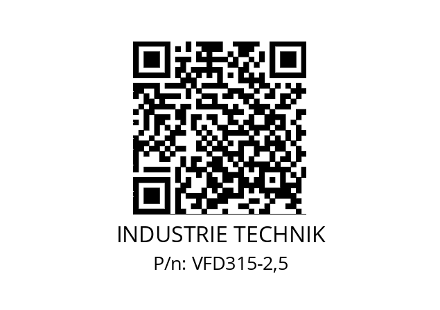   INDUSTRIE TECHNIK VFD315-2,5