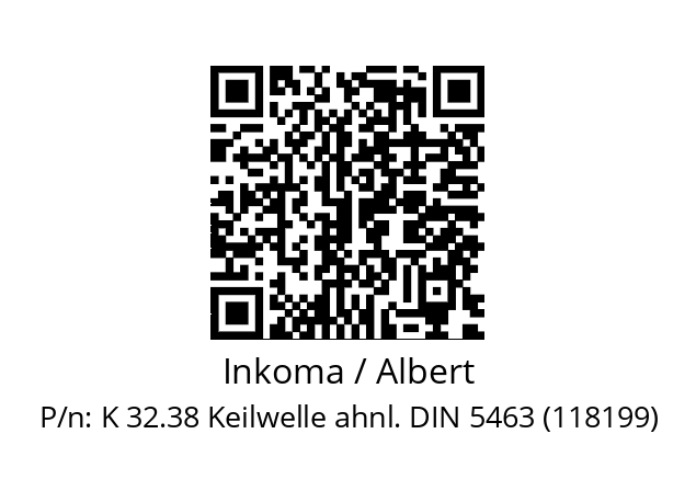   Inkoma / Albert K 32.38 Keilwelle ahnl. DIN 5463 (118199)