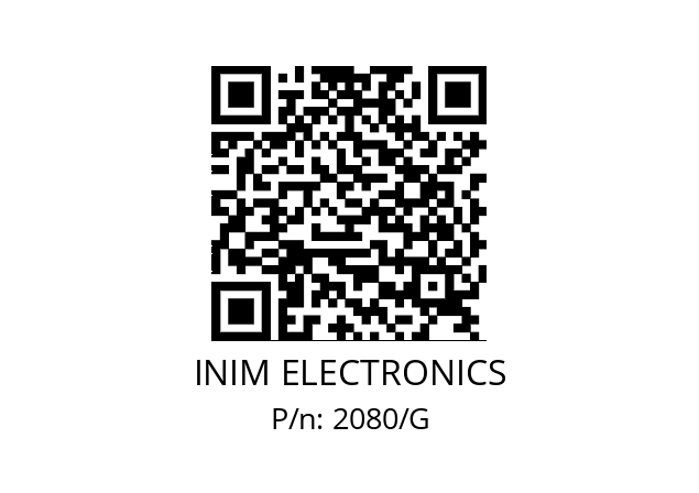   INIM ELECTRONICS 2080/G