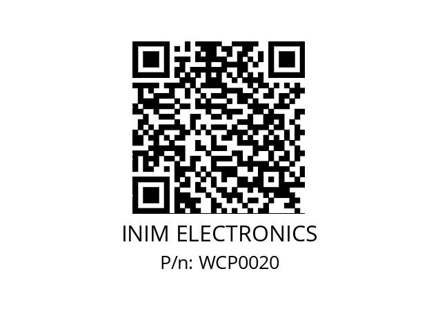   INIM ELECTRONICS WCP0020