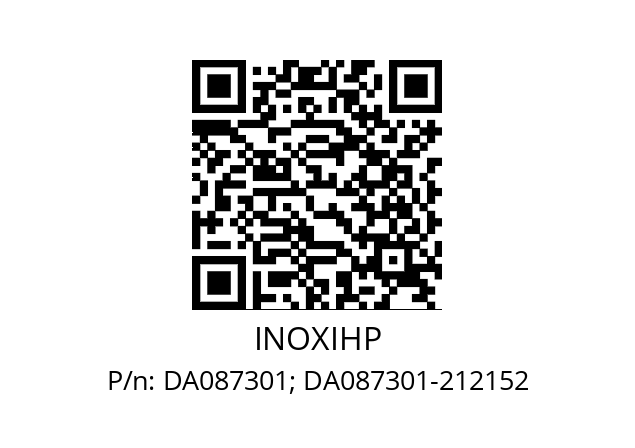   INOXIHP DA087301; DA087301-212152