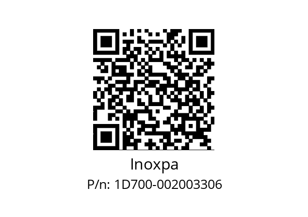   Inoxpa 1D700-002003306