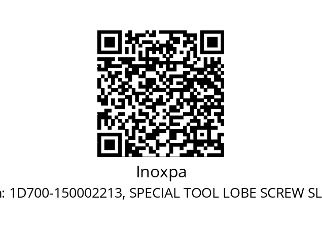   Inoxpa 1D700-150002213, SPECIAL TOOL LOBE SCREW SLR-2