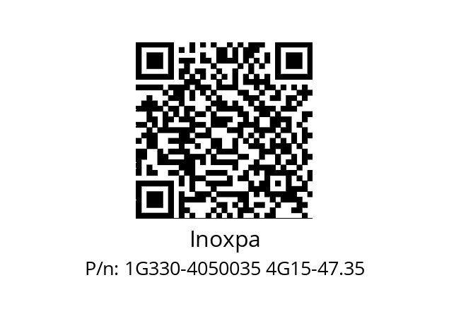   Inoxpa 1G330-4050035 4G15-47.35