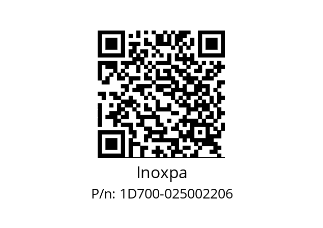   Inoxpa 1D700-025002206