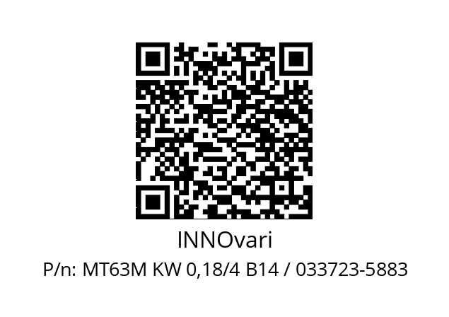   INNOvari MT63M KW 0,18/4 B14 / 033723-5883