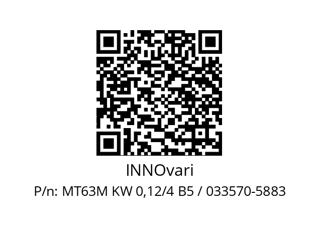   INNOvari MT63M KW 0,12/4 B5 / 033570-5883