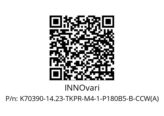   INNOvari K70390-14.23-TKPR-M4-1-P180B5-B-CCW(A)