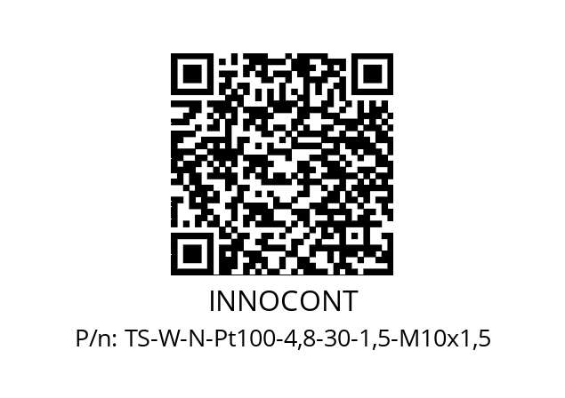   INNOCONT TS-W-N-Pt100-4,8-30-1,5-M10x1,5