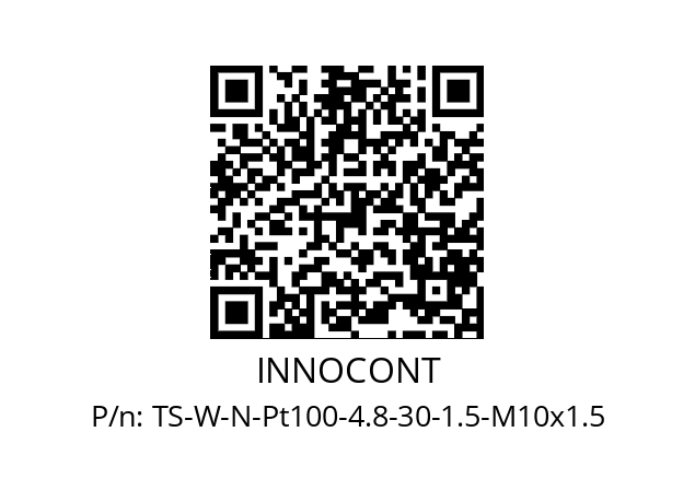   INNOCONT TS-W-N-Pt100-4.8-30-1.5-M10x1.5