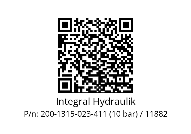   Integral Hydraulik 200-1315-023-411 (10 bar) / 11882