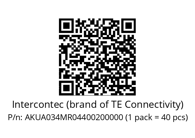   Intercontec (brand of TE Connectivity) AKUA034MR04400200000 (1 pack = 40 pcs)