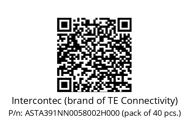   Intercontec (brand of TE Connectivity) ASTA391NN0058002H000 (pack of 40 pcs.)