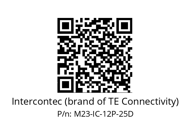   Intercontec (brand of TE Connectivity) M23-IC-12P-25D