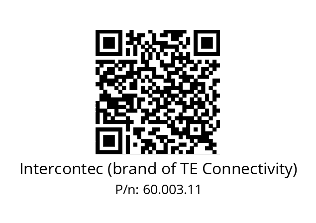   Intercontec (brand of TE Connectivity) 60.003.11