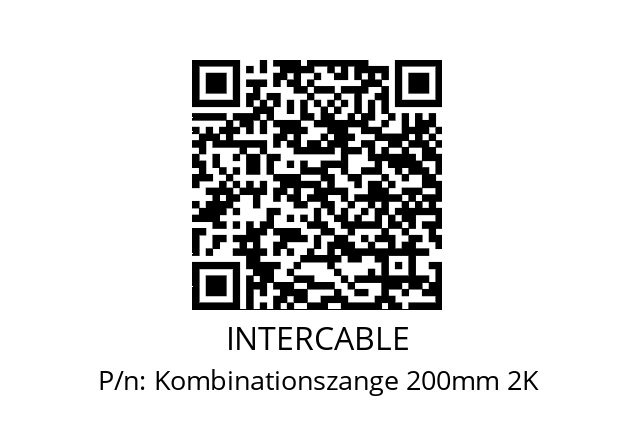   INTERCABLE Kombinationszange 200mm 2K