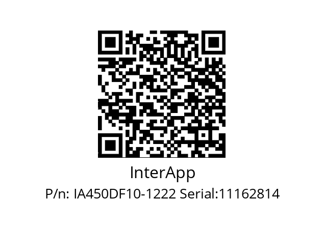   InterApp IA450DF10-1222 Serial:11162814