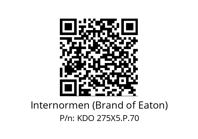   Internormen (Brand of Eaton) KDO 275X5.P.70