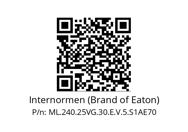   Internormen (Brand of Eaton) ML.240.25VG.30.E.V.5.S1AE70