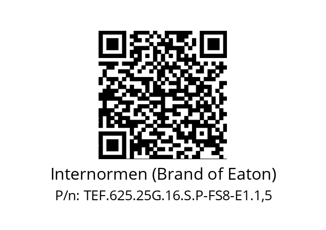   Internormen (Brand of Eaton) TEF.625.25G.16.S.P-FS8-E1.1,5