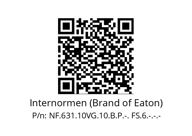   Internormen (Brand of Eaton) NF.631.10VG.10.B.P.-. FS.6.-.-.-