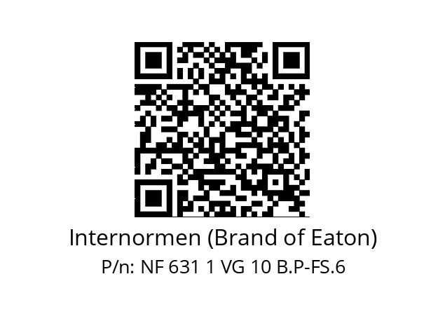   Internormen (Brand of Eaton) NF 631 1 VG 10 B.P-FS.6