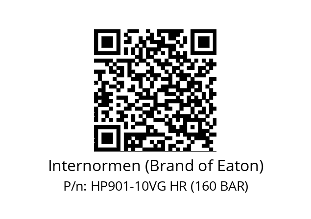   Internormen (Brand of Eaton) HP901-10VG HR (160 BAR)