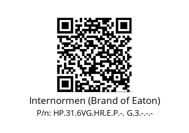   Internormen (Brand of Eaton) HP.31.6VG.HR.E.P.-. G.3.-.-.-