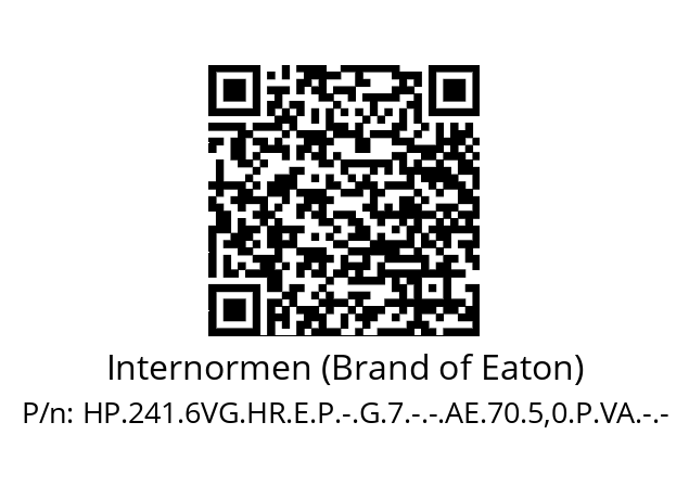   Internormen (Brand of Eaton) HP.241.6VG.HR.E.P.-.G.7.-.-.AE.70.5,0.P.VA.-.-