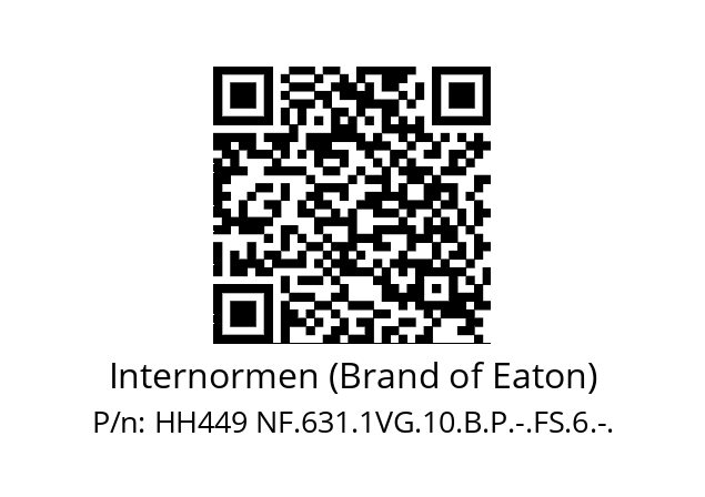   Internormen (Brand of Eaton) HH449 NF.631.1VG.10.B.P.-.FS.6.-.