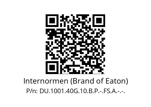   Internormen (Brand of Eaton) DU.1001.40G.10.B.P.-.FS.A.-.-.