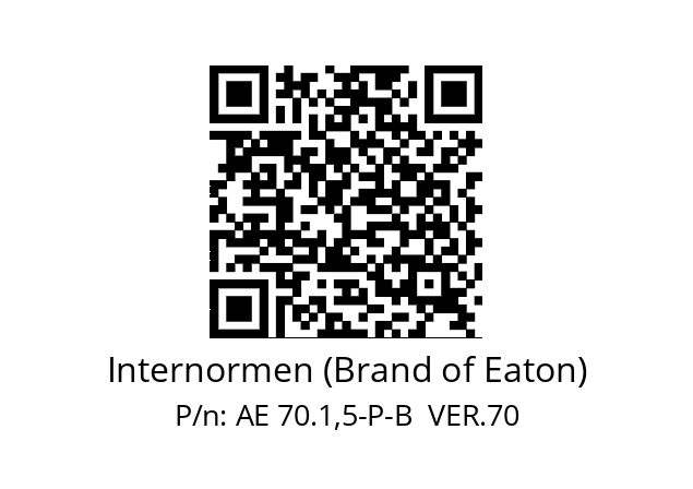   Internormen (Brand of Eaton) AE 70.1,5-P-B  VER.70