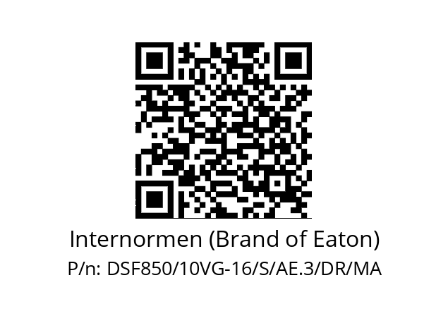   Internormen (Brand of Eaton) DSF850/10VG-16/S/AE.3/DR/MA