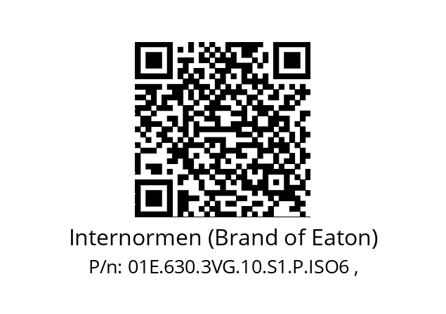   Internormen (Brand of Eaton) 01E.630.3VG.10.S1.P.ISO6 ,