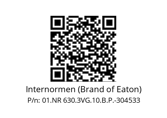   Internormen (Brand of Eaton) 01.NR 630.3VG.10.B.P.-304533