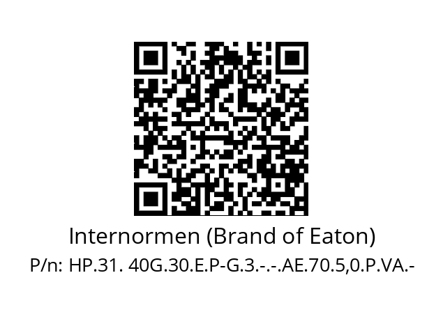   Internormen (Brand of Eaton) HP.31. 40G.30.E.P-G.3.-.-.AE.70.5,0.P.VA.-