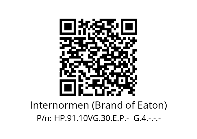   Internormen (Brand of Eaton) HP.91.10VG.30.E.P.-  G.4.-.-.-